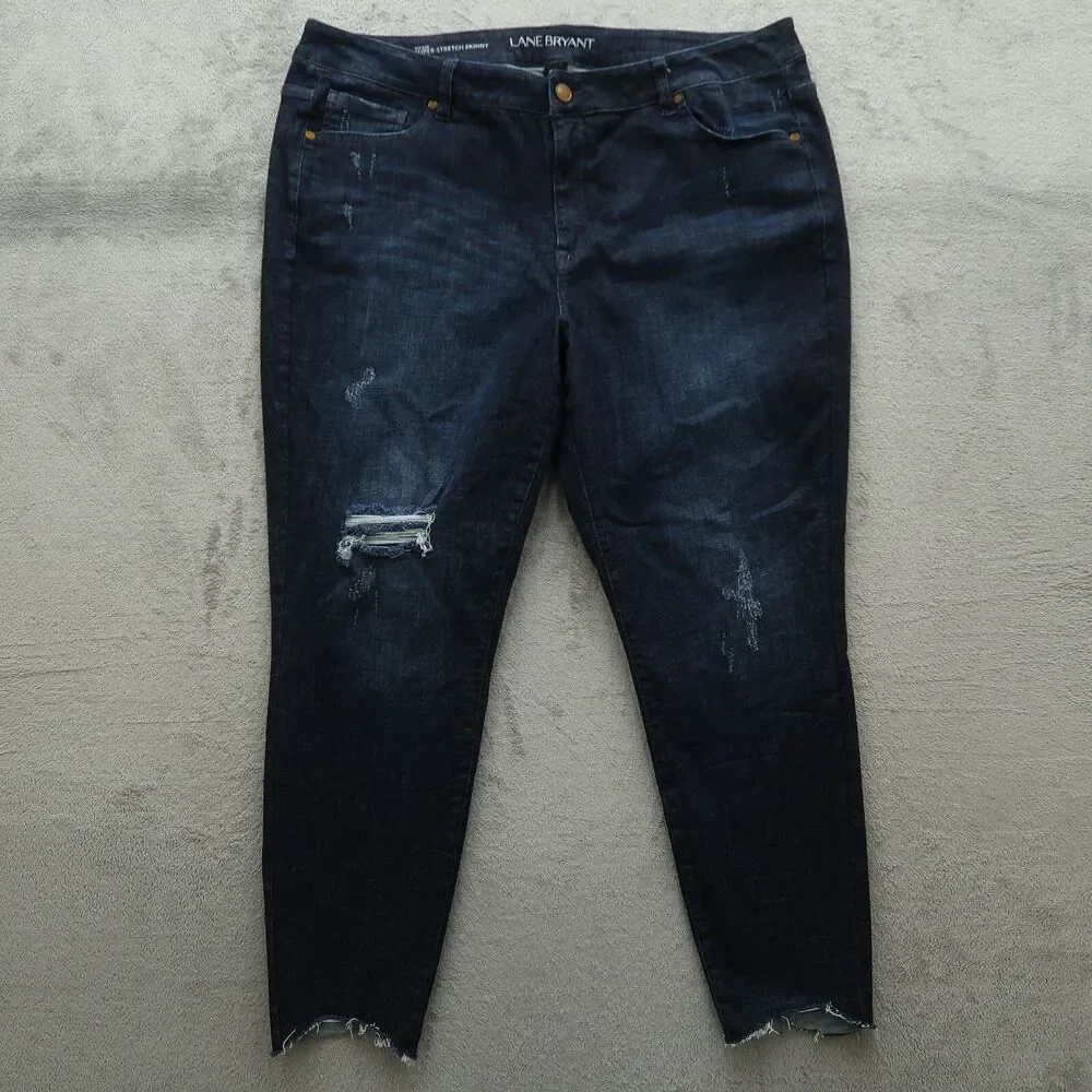 Lane Bryant Jeans Women's 22 Blue Mid-Rise Skinny Denim 29